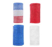jojofuny 4 Nastro Rete per Decorazioni Festive da per Progetti Diy Patriottici per Bouquet e Regali Atmosfera Festa per