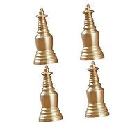 jojofuny 4 Pezzi Brass Stupa Pendant Apribile con Design Antico Portachiavi e Ciondolo Meditazione Buddhista Charm per Collane e Decorazioni Versatili