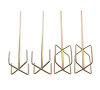 jojofuny 4 pezzi Palette Miscelatore per Trapano Elettrico Aste Miscelatrici Esagonali Doppia Testa per Vernice Intonaco Epossidico Utensili Professionali Resistenti per Progetti Te