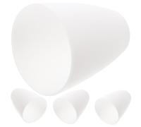 jojofuny 4 pezzi Paralume in Plastica Bianco Coprilampada Piano con Centrale Paralume Decorativo e Protettivo per Lampade da Facile Installazione per Camera Studio