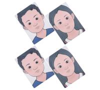 jojofuny 4 Pezzi Tavola per Face Painting in Plastico A4, Design Realistico e Colorato, Riutilizzabile per Esercitazioni di Trucco e Allenamento Professionale