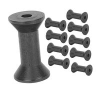 jojofuny 4 Set Bobine di Avvolgimento per Imbarcazioni Filo per Cucire Parti Fili Accessori Dovere Parà Cucitura Min Tessitura Bobine di Filo da Ricamo Preghiera Black di Legno 10 Pezzi * 4