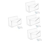 jojofuny 4 Set Dispositivo di archiviazione a Clip Lettera Chiaro Desktop Moderno organizzazione Portadocumenti per Ufficio Cartoleria portalettere Organizer per Buste da scrivania Acrilico