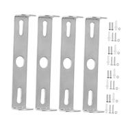 jojofuny 4 Set Staffe di Montaggio per Plafoniera in Ferro Argento con Kit Viti, Supporto Versatile e Pratico per Lampade da Parete e Soffitto in Uffici e Centri Commerciali