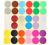 jojofuny 40 fogli di etichette rotonde a punti colorati da 100 mm, adesivi autoadesivi per la codifica in classe, etichette circolari colorate per l'organizzazione di contenitori per