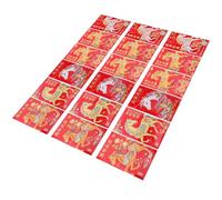 jojofuny 48 Pezzi Buste Rosse Cinesi Anno del Cavallo Pacchetti Fortunati Hong Bao per Capodanno Lunare Matrimoni e Compleanni con Motivo Zodiacale Cavallo