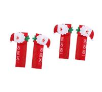 jojofuny 4pezzi Coprimaniglia Natalizio Non Di Coperture Per Frigorifero Con Design Di Babbo Natale Decorazione Per Cucina e Elettrodomestici Per Natale
