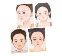 jojofuny 4pezzi Tavolozza per Esercitarsi Trucco del Modello per Ragazzo Ragazza Ragazza Stencil Riutilizzabili per Face Painting Pratica del Trucco per attività Creative Casa Classe