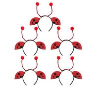 jojofuny 5 Cerchietti per Chioma a Forma di Coccinella per Bambine Fasce Morbide e Comode per Feste a Tema e Cosplay Accessori Divertenti per Eventi e Balli in Maschera