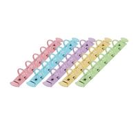 jojofuny 5 clip per anelli raccoglitori: anelli raccoglitori in metallo colorato per fogli mobili - fibbie resistenti all'usura a 5 fori per quaderni fai da te, album di ritagli e schede flash