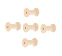 jojofuny 5 Pezzi Bobina Craft Materiale per lavoretti Filo Bobine Naturali avvolgitore spolette per Macchina da Cucire Fornitura di Cucito Bobine Artigianali Fai da Te di Legno Light Brown