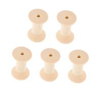 jojofuny 5 Pezzi Bobina Home Decor Decorazione casa Fili Cucito Accessori per Uncinetto Bobine Filo Artigianato spolette per Macchina da Cucire adornare Fornitura di Cucito di Legno Brown