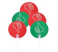 jojofuny 5 Pezzi Paddle per Voto Classe in Plastica Rosso Verde per | Aiuto per Gestione Aula, Riutilizzabile e Leggero, per Valutazioni, Quiz e Regole Scolastiche