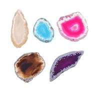 jojofuny 5 Pezzi Pendenti Decorativi Agata Naturale per Creazioni Fai da Te Ciondoli per Collane Bracciali e Accessori Forme Variegate e Materiale Naturale per Decorazione Manuale