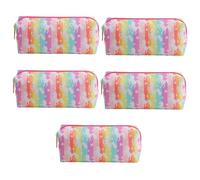 jojofuny 5 Pezzi Pochette Penne Cartoon Unicorno Capacità Astuccio per Bambina Organizzatore Cancelleria per Scuola e Ufficio Design Pratico e Portatile