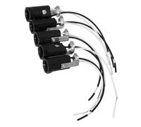 jojofuny 5 Pezzi Portalampada E12 in Bachelite con Filo, Base Lampada senza Chiave per Lampadine Led, Adatto per Lampade Decorative e Applique a Parete, Nero
