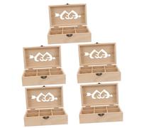 jojofuny 5 Pezzi Scatola di Legno Scatole di Immagazzinaggio Mestiere Titolare Piccolo Organizzatori e Contenitori per Cucito Custodia per Aghi da Cucito Porta Aghi da Cucito