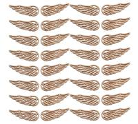 jojofuny 50 Pezzi Fette di Piume d'Angelo in Legno Naturale senza Fori Ritagli di Legno per Decorazioni Fai da Te e Artigianato Natalizio Materiali Artistici per Progetti Creativi