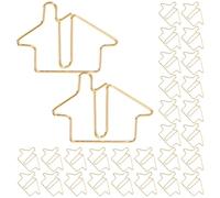 jojofuny 50 Pezzi Graffette Mini in Acciaio al Carbonio Color Oro, Fermacarte Multiuso per Documenti e Buste, per Album Fotografici e Progetti DIY