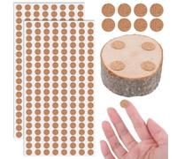 jojofuny 500 Pezzi Cuscinetti di Sughero Adesivi Antiscivolo 12mm Spessore 1mm, Tappetini Isolanti Termici e Ammortizzanti per Mobili, Protezione e Riduzione Rumore per Casa e Ufficio