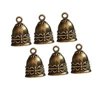 jojofuny 6 Pezzi Ciondolo del Vento retrò Ciondolo Campanella Campane di Ghirlanda Campanello d'Epoca Campanelli Pendenti in Metallo Campanelli d'Epoca in Metallo Ottone d'oro