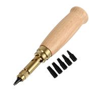 jojofuny 6 Pezzi Punzoni Pelle in Acciaio Foratrice Cuoio Fai da Te per Artigianato Borse Cinture e Tessuti Strumento Punch Leather Tool Resistente e Preciso