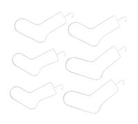 jojofuny 6 Pezzi Supporto per Il Display Calzino Strumenti di Bloccaggio per Lavorare a Maglia Modello di Calze Blocca Calze Fai da Te Sock Blocker Knitting Argento Acciaio Inossidabile