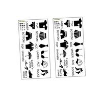 jojofuny 6 Set Adesivi per Abbigliamento Rimovibili Set per Organizzazione Armadio Etichette per Vestiti Facili da Rimuovere Senza Residui Decorazioni Pratiche e Resistenti per Ordinare
