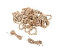 jojofuny 60 Pezzi Cornici in Legno Vuote Forma Cuore e Geometriche per Artigianato DIY Decorazioni da Appendere per Legno Naturale Leggero e Compatto per Progetti Creativi e Regali