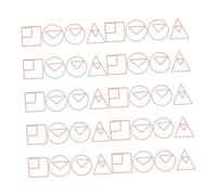 jojofuny 60 pezzi Graffette da Ufficio in Ferro Elettroplaccato Clip per Documenti e Foto Fermagli Resistenti e Pratici per Memorie e File Mix di Forme Geometriche in Rosa