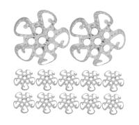 jojofuny 600 Pezzi Spacer Beads For Earrings Hollow Filigree Flower End Caps Metal Findings For DIY Bracelets Necklace Jewelry Craft Making