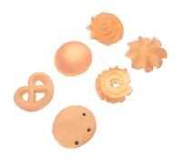 jojofuny 6pezzi Mollettine per Chioma a Forma di Biscotto in Plastico, Fermagli Simpatici Portatili e Comodi per Banchetti e Compleanni
