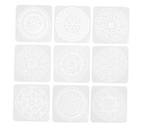 jojofuny 9 Fogli Stencil Mandala Riutilizzabile per Pittura e Decorazioni per DIY Scrapbooking e Progetti Creativi Random per Trasformare tue Creazioni
