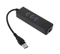 jojofuny Adattatore Ethernet USB Type-c Hub Dati con Porte USB e Convertitore LAN Gigabit da Mbps per Pc Laptop TV Nero