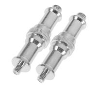 jojofuny Adattatore Spigot 1/4 a 3/8 Maschio in Lega di Alluminio, Facile da Montare e Smontare, 2 Pezzi per Supporto Luce Fotografica e Cavalletto