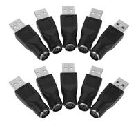 jojofuny Adattatore USB per Mouse e Tastiera Ps/2 Convertitore Segnale Robusto 10 Pezzi Compatibile PC Laptop per Uso Ufficio Domestico