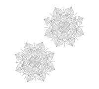 jojofuny Adesivi Murali Decorativi Mandala Stile Etnico 2 Pezzi in Pvc Autoadesivi per Pareti Interni Facilmente Rimovibili senza Danni