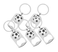 jojofuny Apribottiglie Design Unico e Creativo a Forma di Pallone da Calcio in Lega di Zinco Set 5pezzi Portachiavi Portatile per Festa Mondiale in Ristoranti e Hotel