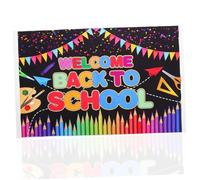 jojofuny Banner di Benvenuto per La Scuola Decorazione da Parete Forniture per Il Ritorno a Scuola per Decorazioni per La Festa del Primo di Scuola