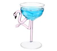 jojofuny Bicchiere Flamingo Cocktail Glasses 180Ml Clear Pink Martini Glasses Glass Calici Per Whisky Margarita Aperitivo Bar Pub Martini Glasses For Kitchen Bar Party Wedding Durevole