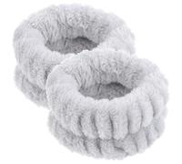 jojofuny Braccialetti per Lavaggio del Viso in Flanella 2 Pezzi Set Assorbenti Elasticizzati per Spa e Attività Fisica Accessori Polso Donna Ragazza per Trucco e Cura della Pelle