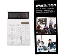 jojofuny Calcolatrice Tavolo Leggera e Portatile con Doppia Alimentazione Solare per Studenti e Ufficio Eccellente per Calcoli Quotidiani Design Resistente e Facile Usare