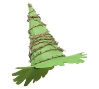 jojofuny Cappello da Mago Verde a Cono, per Halloween e Scena | Forma Alta Richiamante L'albero, Leggero e Confortevole, per Donne, Accessorio Festa Verde