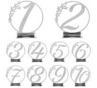 jojofuny Cartelli Numerici da Tavolo Matrimonio in Acrilico Trasparente Set da 10 Pezzi per Banchetti e Ristoranti Cartelli Riservati Decorativi per Sala Ricevimenti