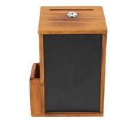 jojofuny Cassetta per commenti da parete: raccoglitore decorativo in legno per messaggi e richieste di preghiera - Cassetta per donazioni di beneficenza con serratura per o edifici pubblici