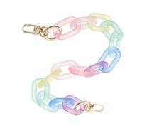 jojofuny Catena per Borsa in Acrilico Colorata Arcobaleno, Accessorio Ricambio 1 Pezzo per Tracolla Borsa Fai da Te, Catena Ecologica Multifunzionale per Borse