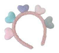 jojofuny Cerchietto Accessorio Decorativo per Chioma Cinque Cuori Rosa Comodo da Indossare per Ragazze per Feste di San Valentino e Servizi Fotografici