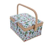 jojofuny Cesto Portaoggetti per Forniture da Cucito Scatola di Stoccaggio per Ricamo Portatile Contenitore per Accessori da Cucito per Organizzare Strumenti e Materiali