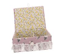 jojofuny Cofanetto da Cucito Tessuto Cestino per Aghi da Cucito portautensili per Cucire Custodia per spilli per Cucire Porta Aghi per Quilt Custodia degli Aghi utile Porta spilli Stoffa
