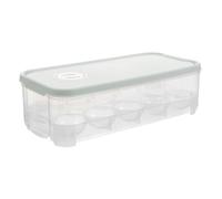 jojofuny Contenitore Per 10 Uova Con Coperchio in Plastica Ecologica, Scatola Portauova Per Frigorifero, Vassoio Salva-spazio Per Conservazione Sicura e Organizzata